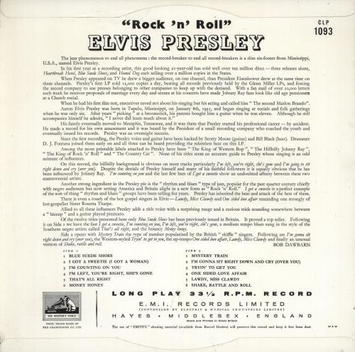 Elvis Presley Rock 'n' Roll UK盤 LP 両面マト1 Elvis Presley Rock 'n' Roll UK盤 LP 両面マト1 - メルカリ